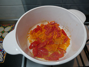 carota e pomodorini in casseruola