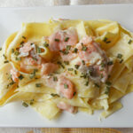 Pappardelle salmone e panna vegetale
