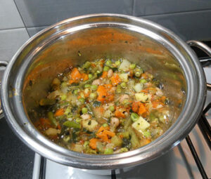 cottura verdure minestrone