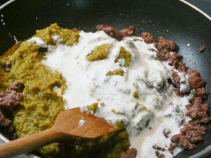 unire macinato, crema di verdure e besciamella