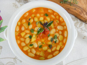 ricetta zuppa di fagioli freschi borlotti cicci