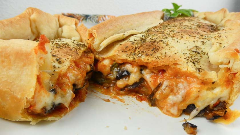 Scrigno di Parmigiana in crosta di pasta brisée
