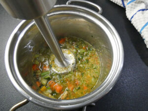 frullare verdure minestrone surgelato