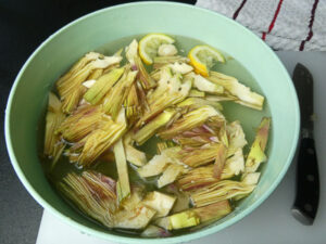 carciofi in acqua e limone