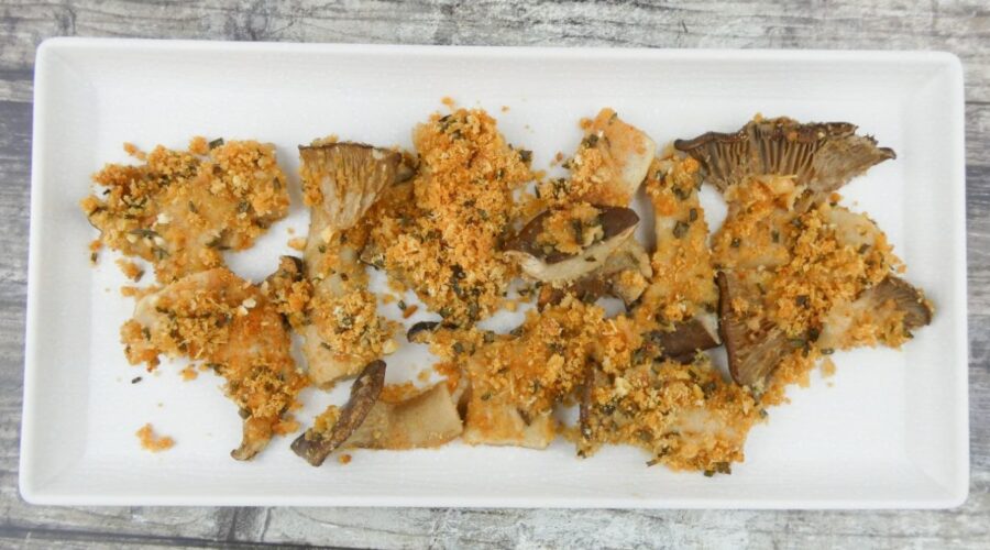 Funghi cardoncelli gratinati al forno (veloci da preparare e super croccanti)